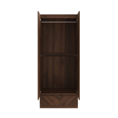 Catania 2 Door 1 Drawer Wardrobe Royal Walnut – GFW, view 4