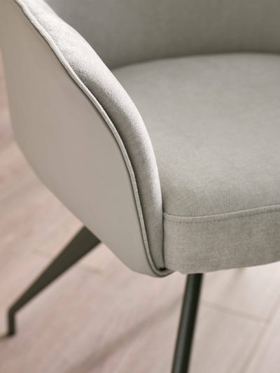 Noah Ivory Fabric Dining Chair – Julian Bowen, view 9