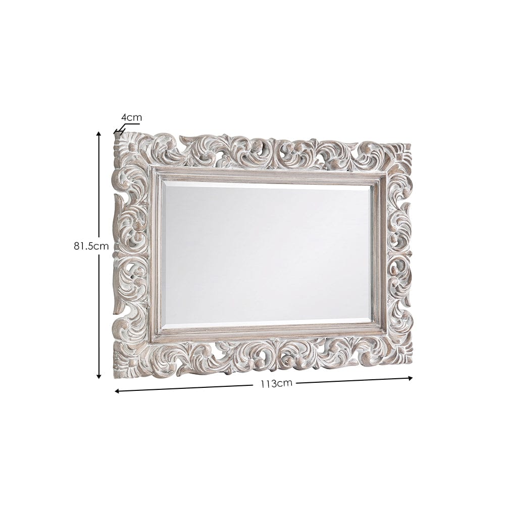 Baroque Distressed Wall Mirror – Julian Bowen, view 3