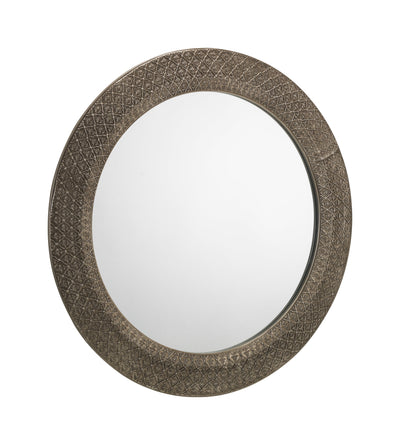 Cadence Large Round Pewter Wall Mirror – Julian Bowen