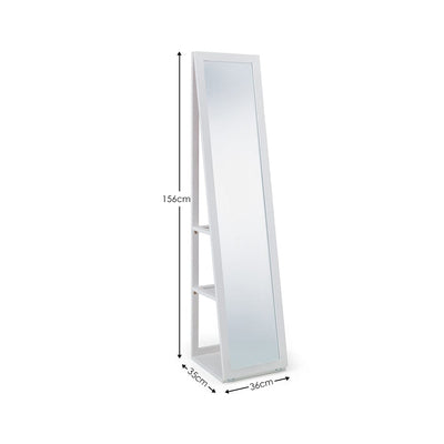 Fresco White Storage Mirror – Julian Bowen, view 4
