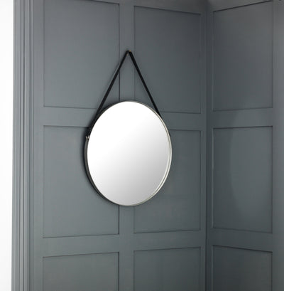 Opera Round Pewter Mirror – Julian Bowen, view 2