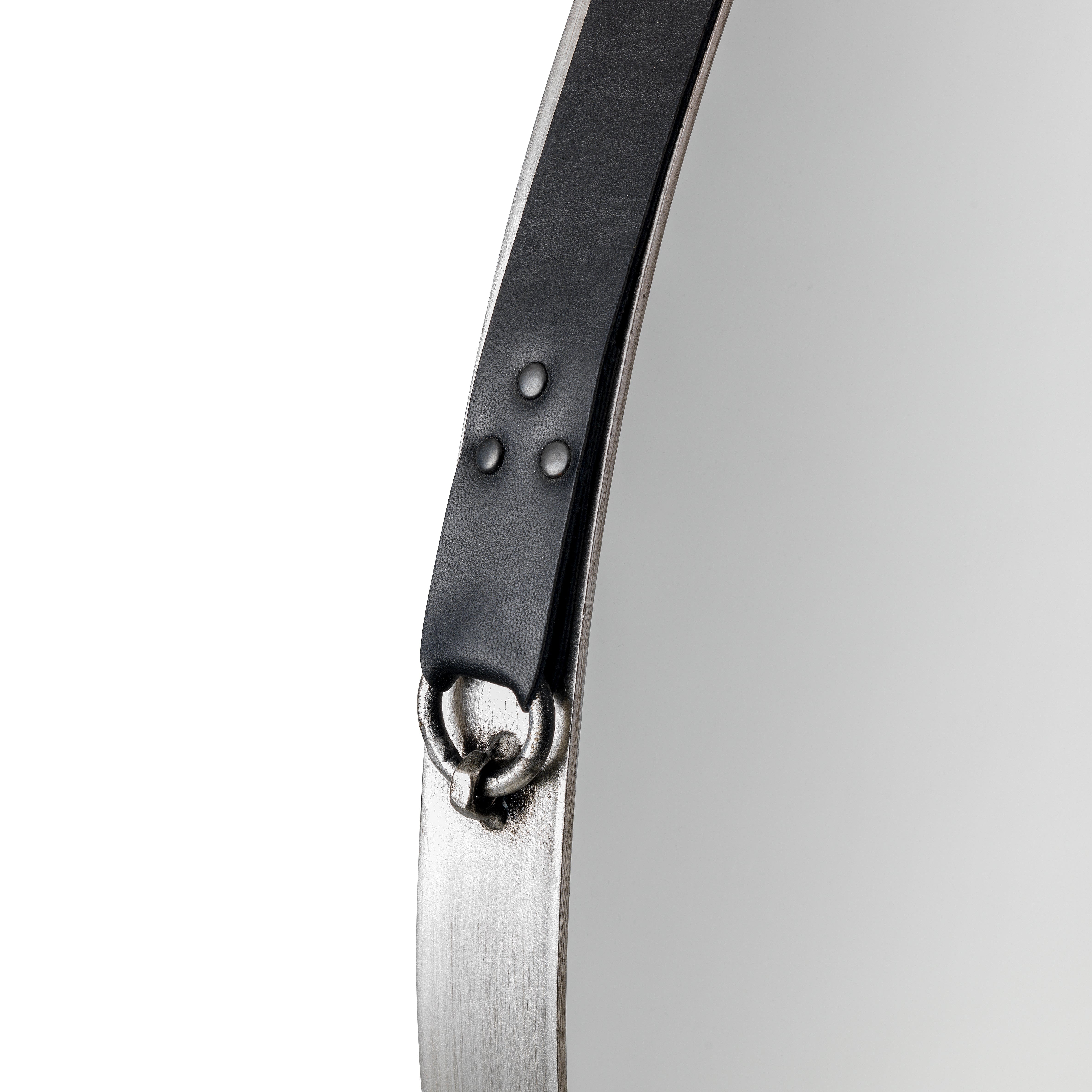 Opera Round Pewter Mirror – Julian Bowen, view 3