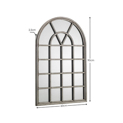 Opus Pewter Window Mirror – Julian Bowen, view 3
