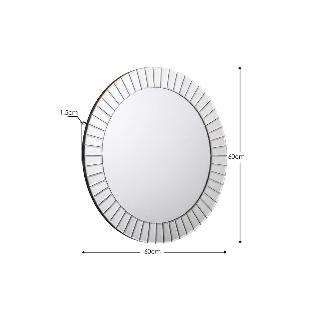 Sonata Small Round Wall Mirror – Julian Bowen, view 3