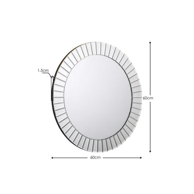 Sonata Small Round Wall Mirror – Julian Bowen, view 3