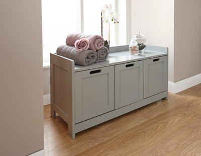 Colonial 3 Door Storage Unit – Grey