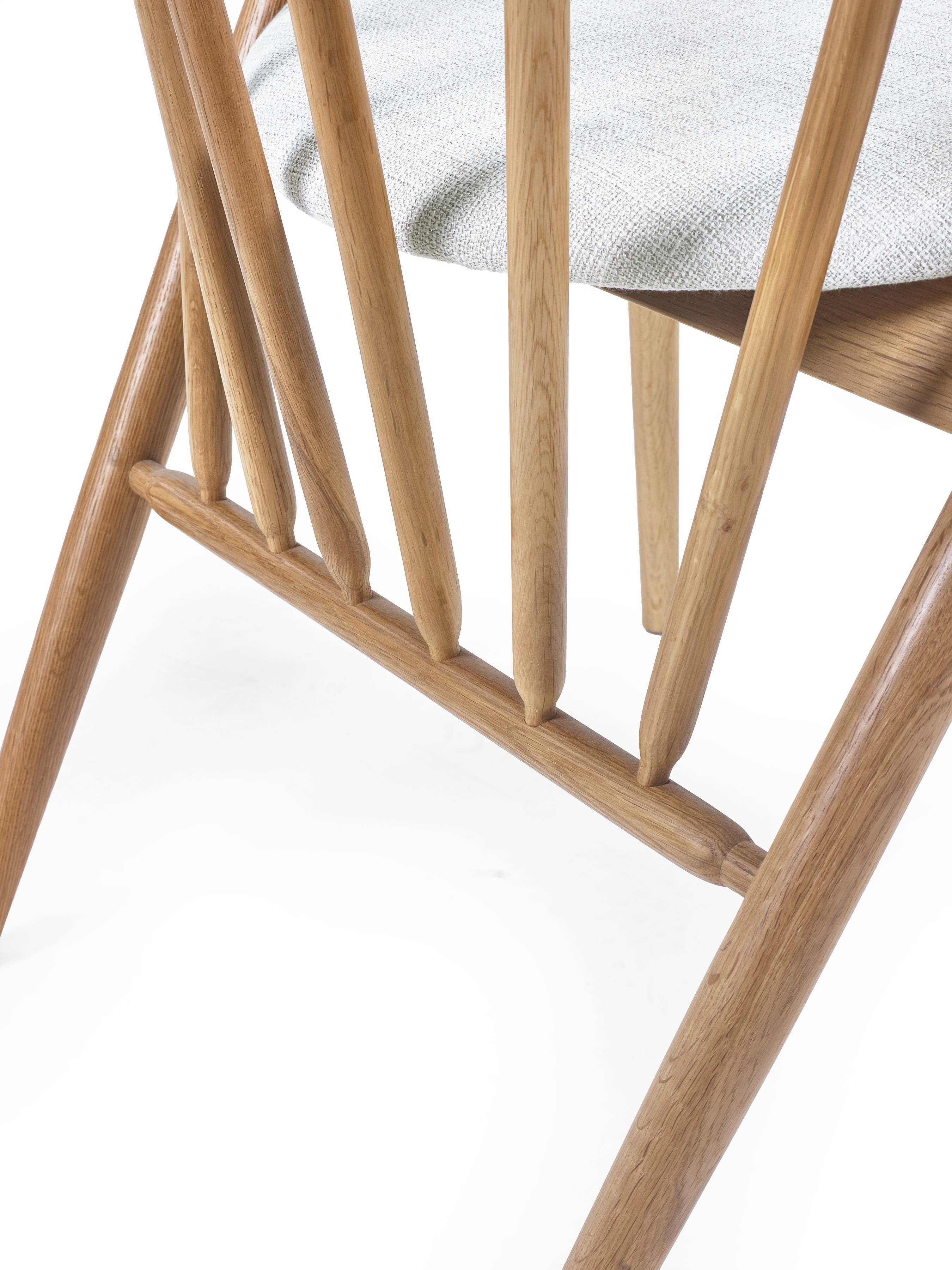 Rory Oak Curved Back Dining Chair – Julian Bowen, view 7