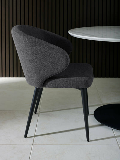 Marcus Mid Grey Fabric Dining Chairs (Set of 2) – Julian Bowen, view 5