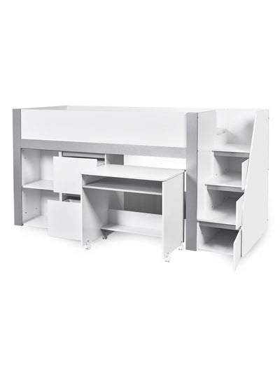 Gaia Midsleeper Bed - White and Silver – Julian Bowen, view 5