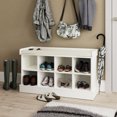 Kempton Shoe Bench White – GFW, view 2