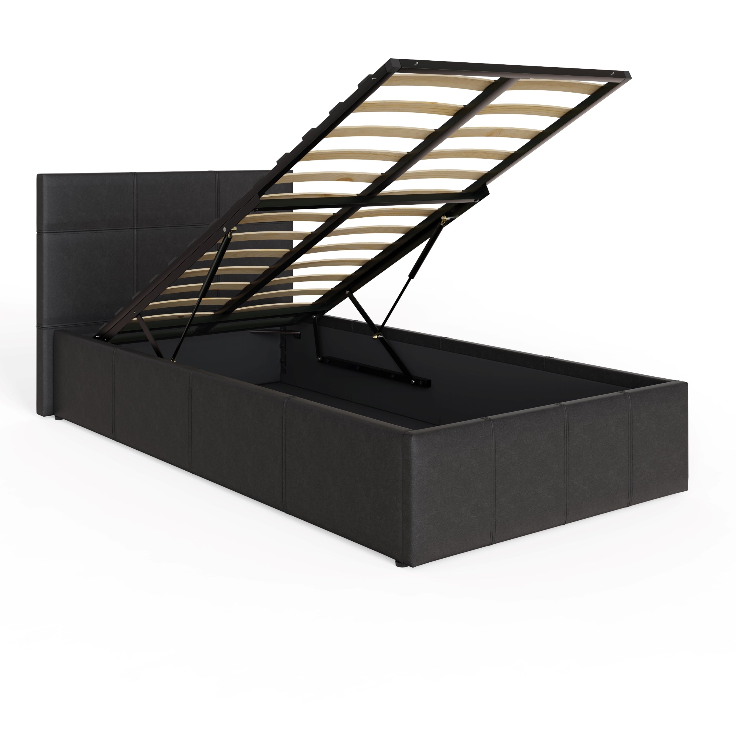 End Lift Ottoman Bed Black – GFW, view 15