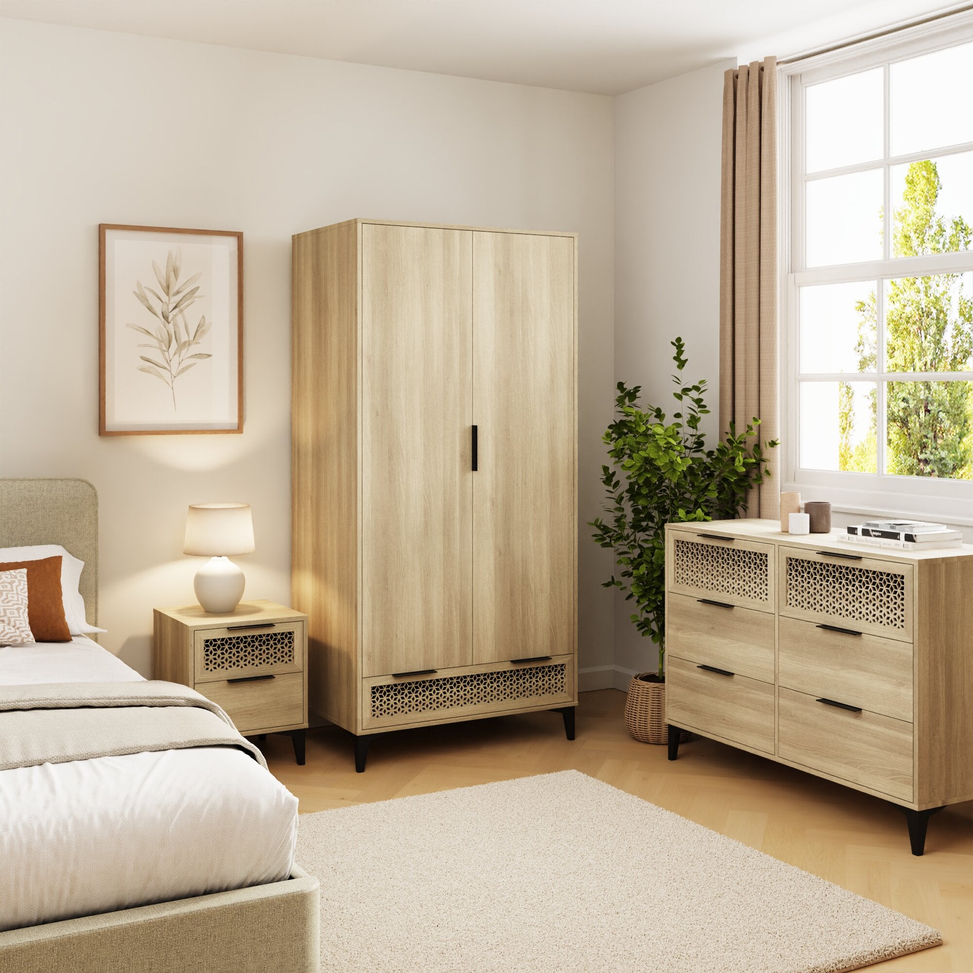 Ezra 3+3 Drawer Chest – Oak