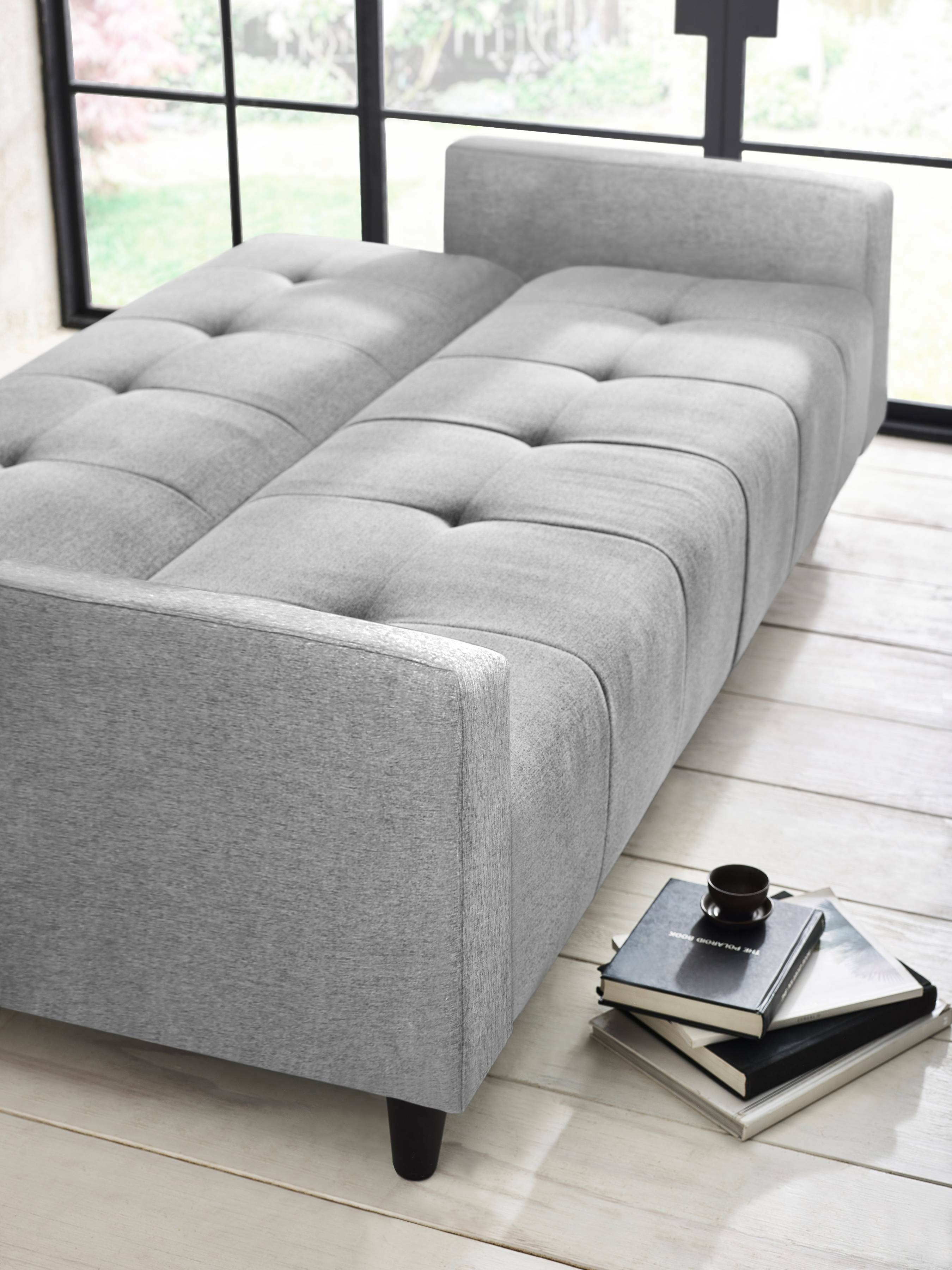 Alfie 3 Seater Grey Linen Storage Sofabed – Julian Bowen, view 10
