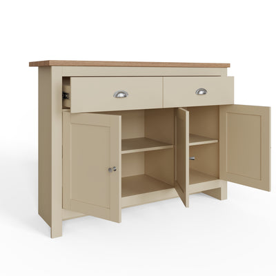 Lancaster Large Sideboard – Cream & Oak