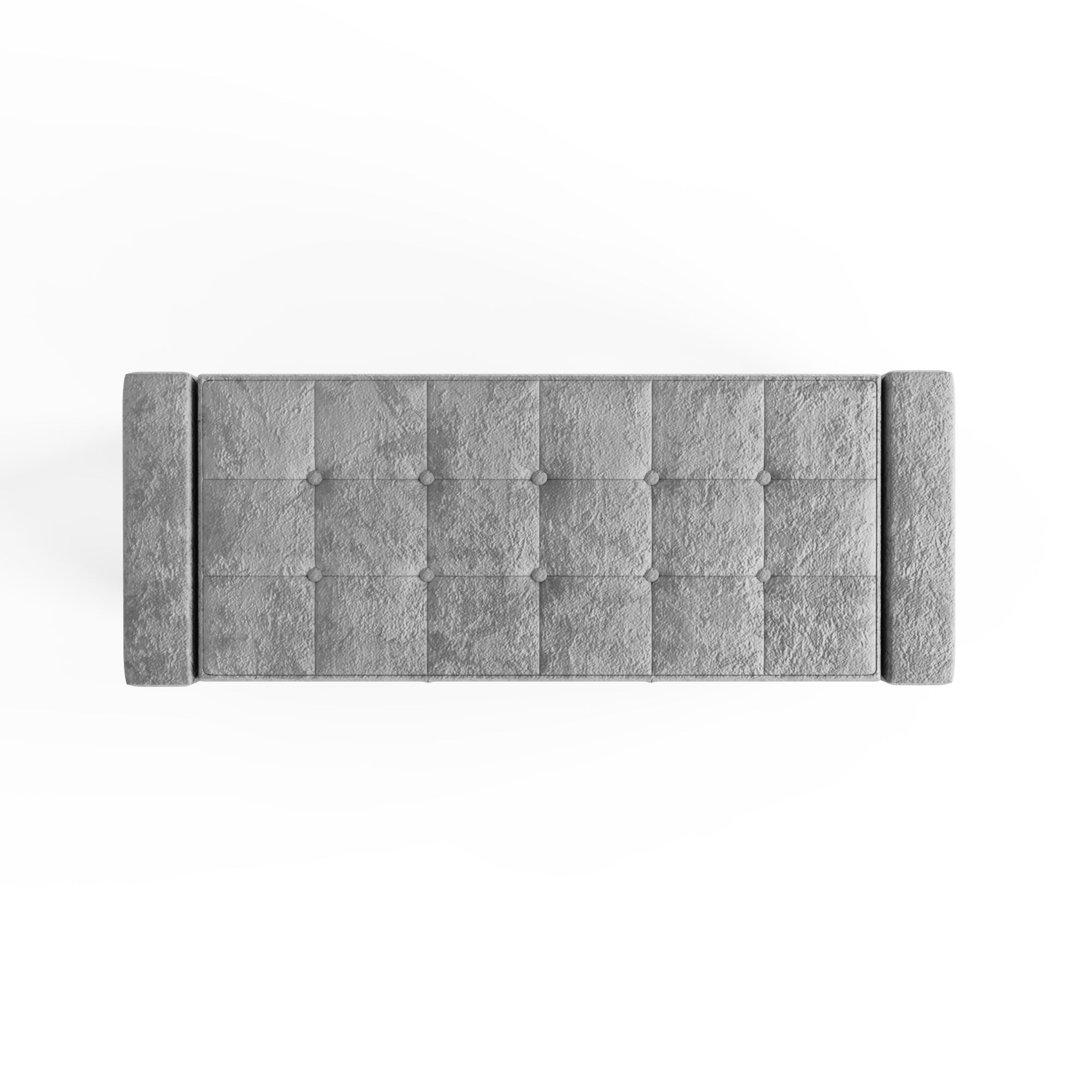 Verona Ottoman Bench Grey Crushed Velvet – GFW, view 9