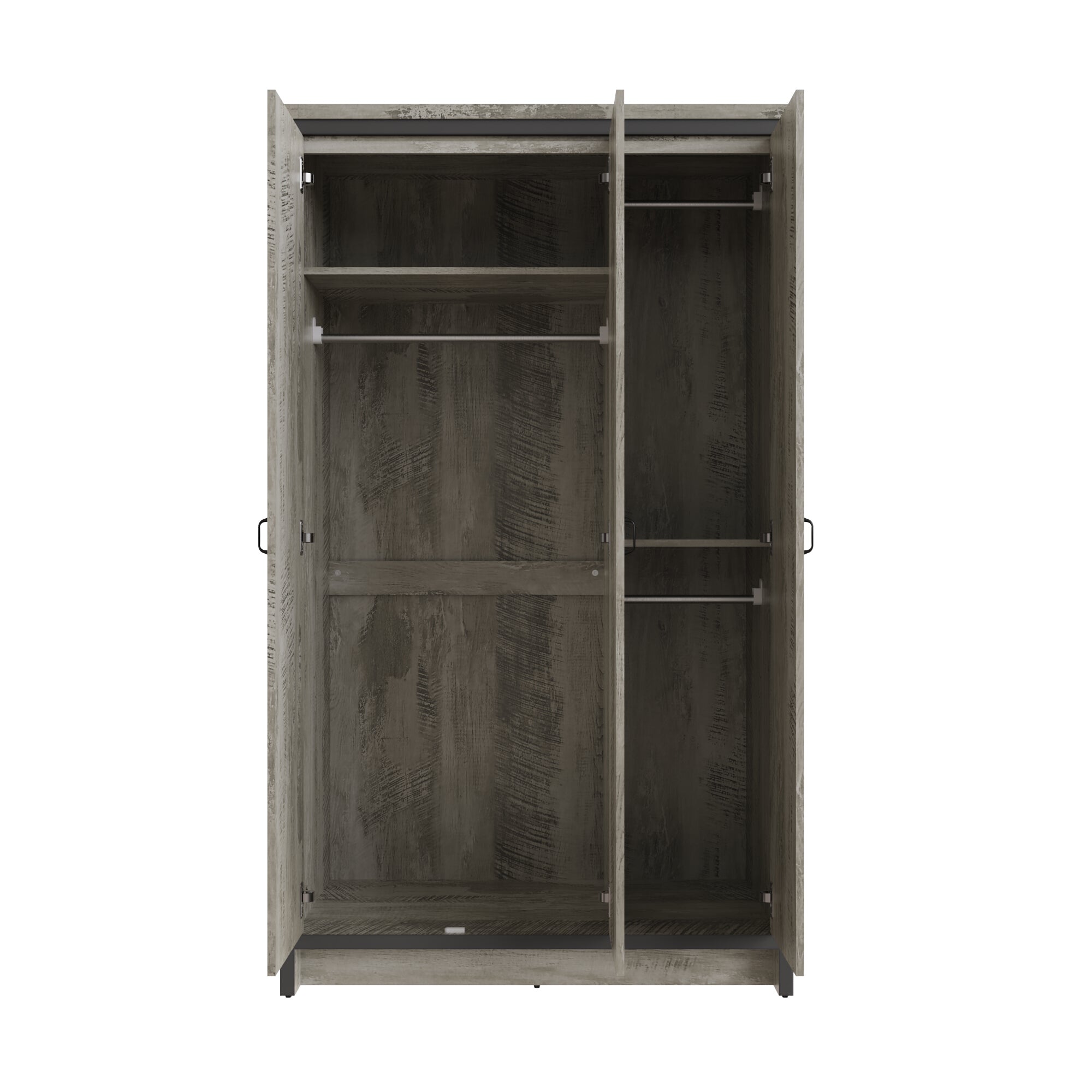 Boston 3 Door Wardrobe Grey – GFW, view 4