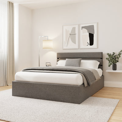 Hudson 135cm End Lift Ottoman Bed – Grey