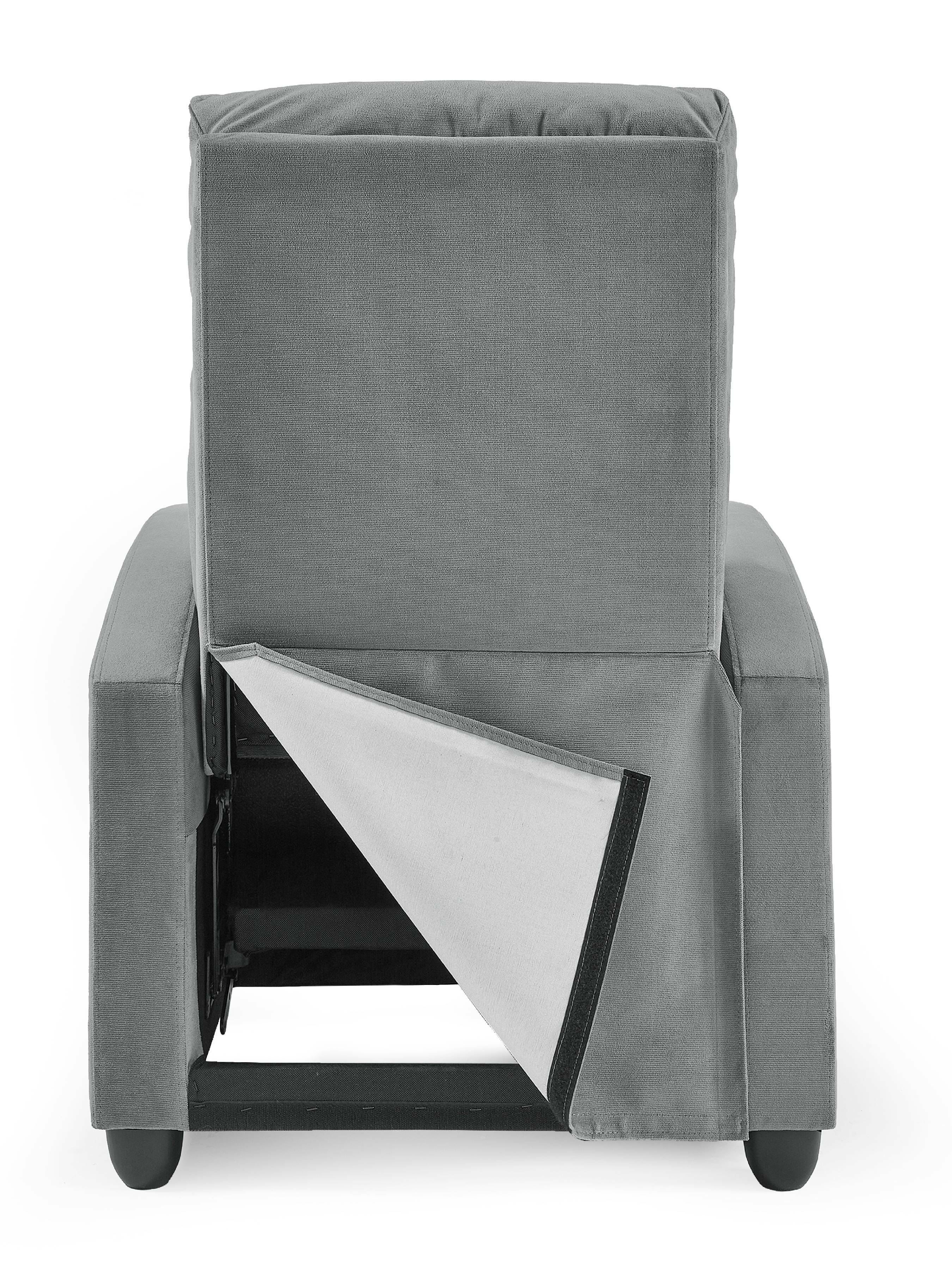 Vivo Grey Chenille Reclining Arm Chair – Julian Bowen, view 8