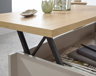 Lancaster Lift Up Coffee Table Grey – GFW, view 11