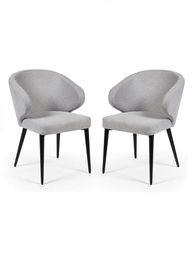 Marcus Light Grey Fabric Dining Chairs (Set of 2) – Julian Bowen