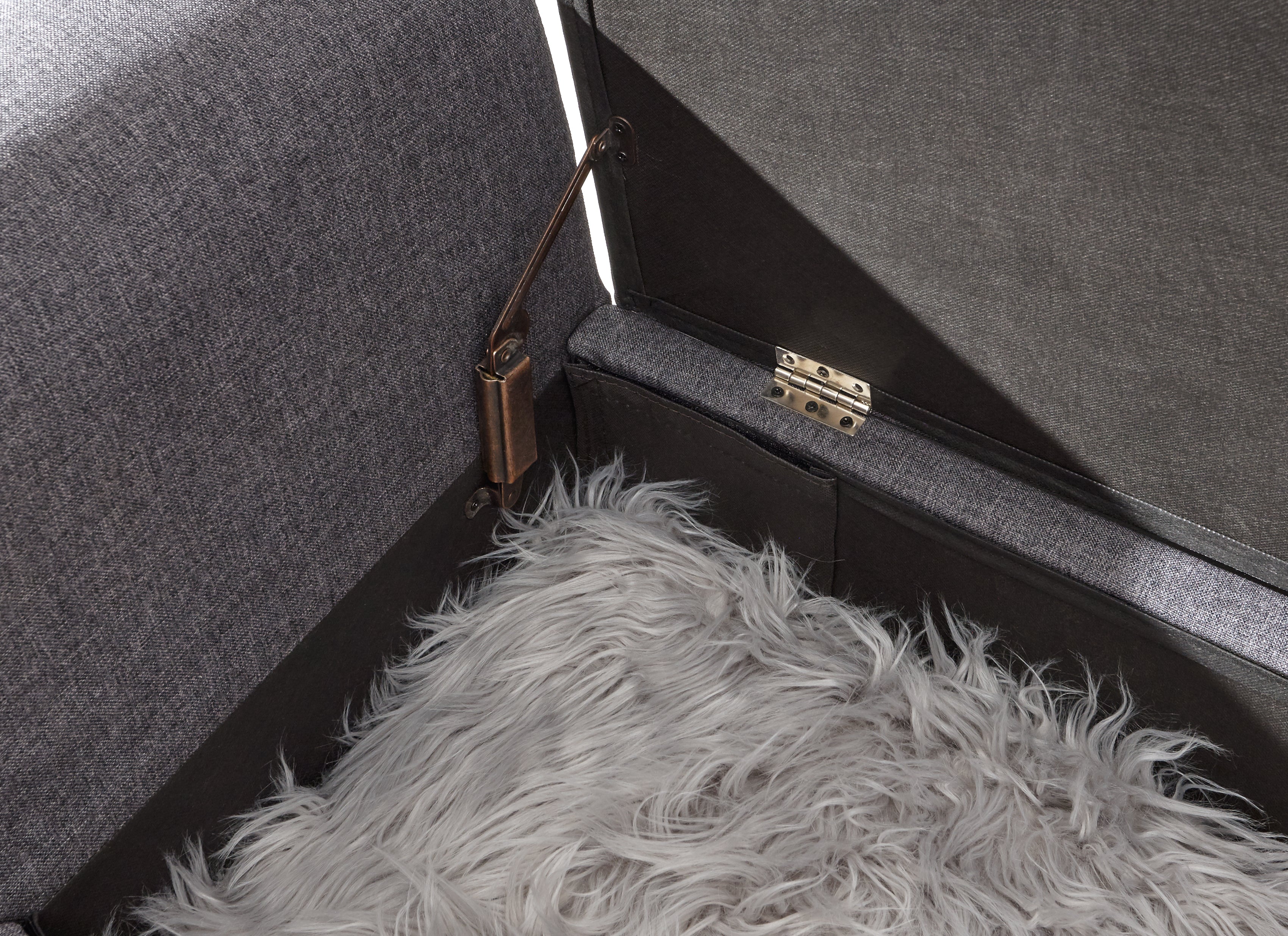 Verona Window Seat Charcoal Fabric – GFW, view 8
