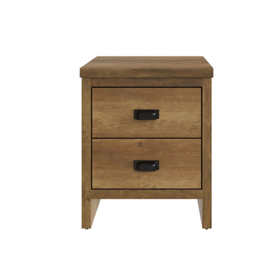 Boston 2 Drawer Bedside Table Knotty Oak – GFW