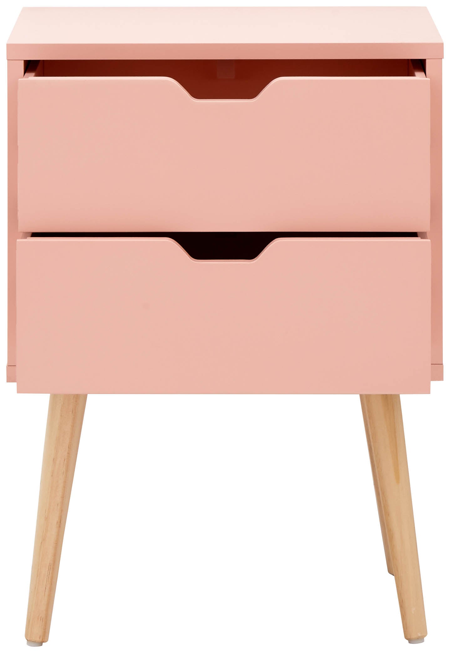 Nyborg Single 2 Drawer Bedside – Coral Pink