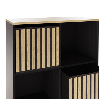 Kube 2X3 Storage Kube Black/Medium Oak – GFW, view 5