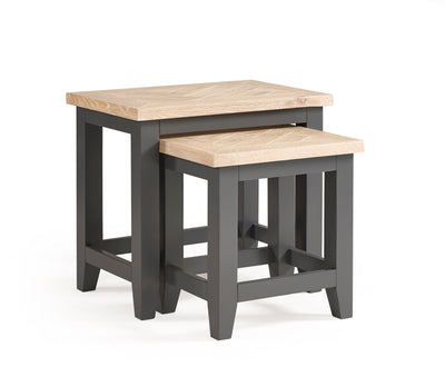 Bordeaux Nest Of Tables Dark Grey – Julian Bowen