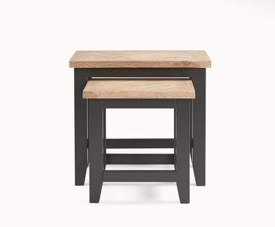 Bordeaux Nest Of Tables Dark Grey – Julian Bowen, view 4