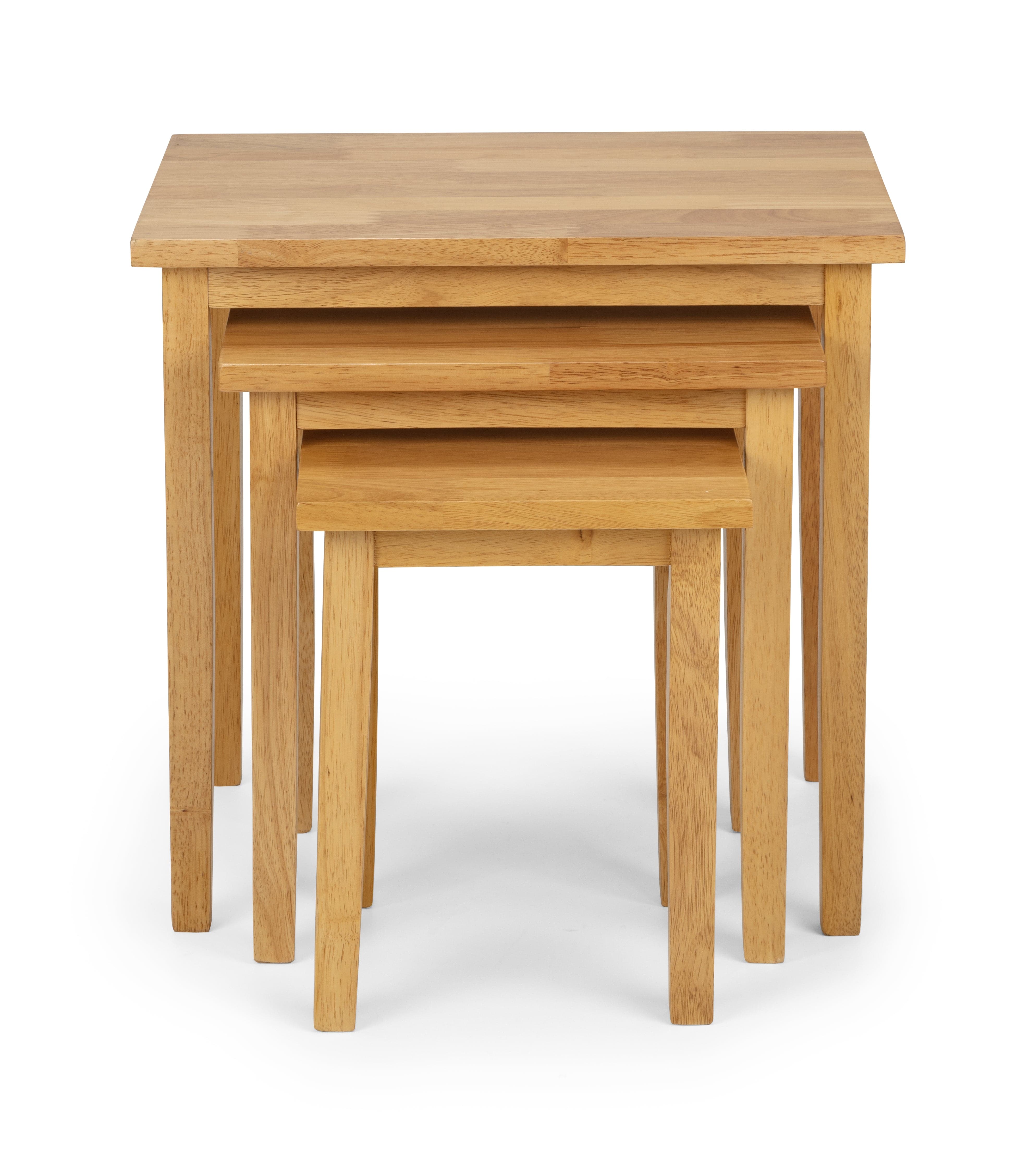 Cleo Nest Of Tables - Natural Oak Finish – Julian Bowen, view 2