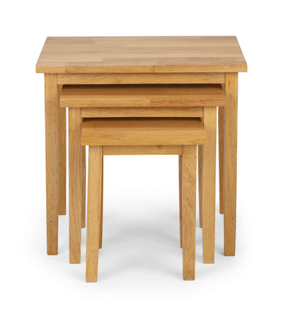 Cleo Nest Of Tables - Natural Oak Finish – Julian Bowen, view 2