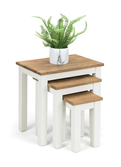 Coxmoor Nest Of 3 Tables - Ivory & Oak – Julian Bowen, view 2