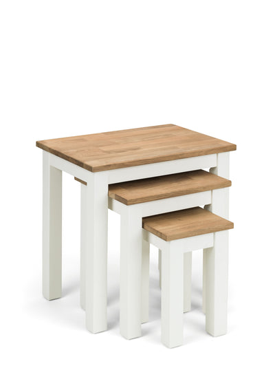 Coxmoor Nest Of 3 Tables - Ivory & Oak – Julian Bowen