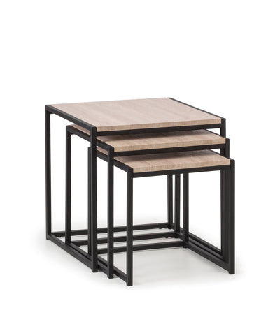 Tribeca Nest Of 3 Tables - Sonoma Oak – Julian Bowen