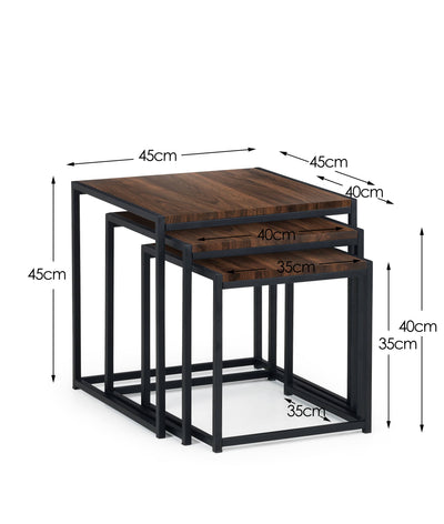 Tribeca Nest Of 3 Tables - Walnut – Julian Bowen, view 3