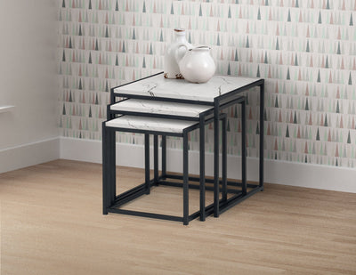 Tribeca Nest Of 3 Tables - White Marble – Julian Bowen, view 4