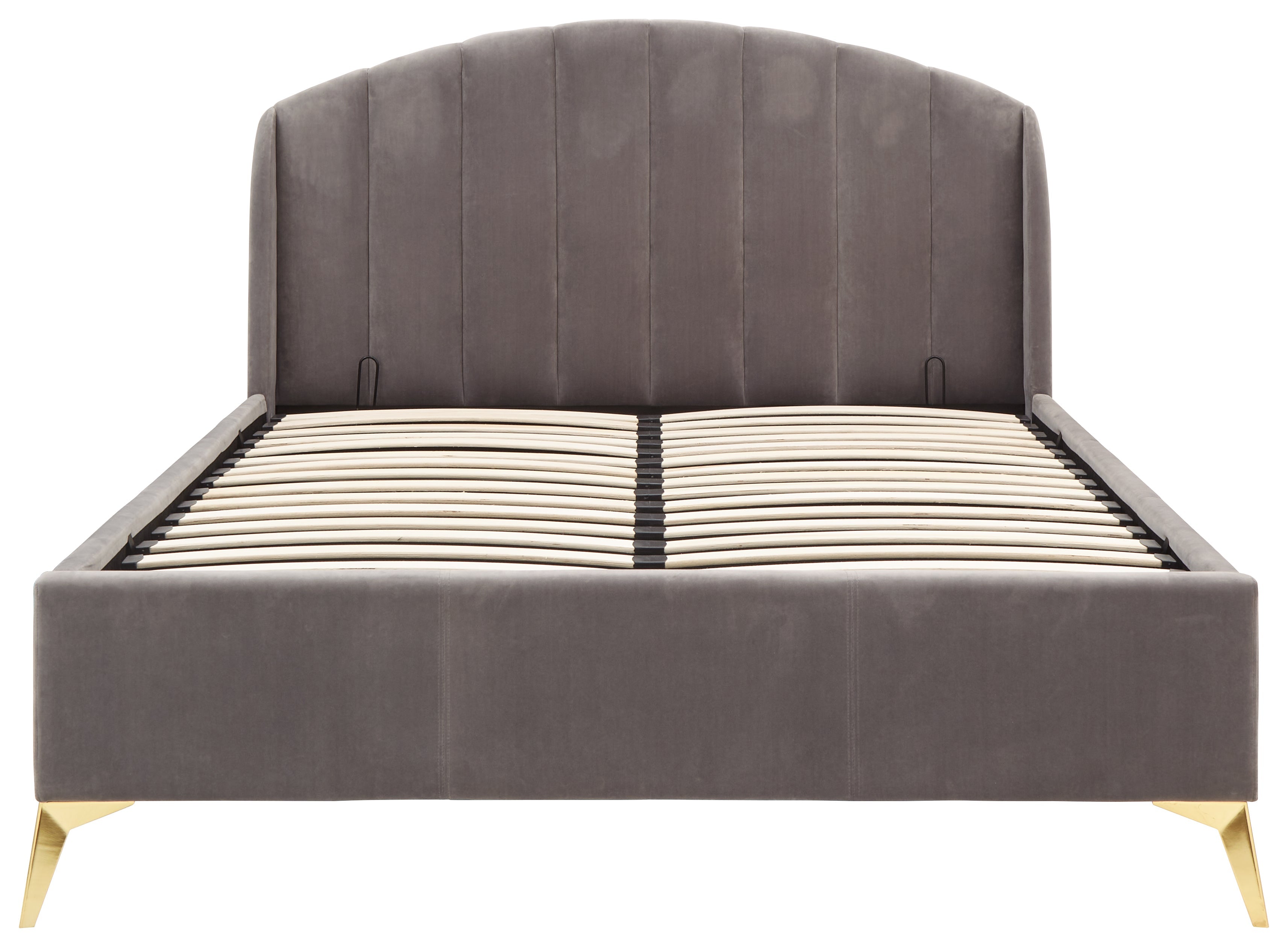 Pettine End Lift Ottoman Bed - Grey & Gold – GFW
