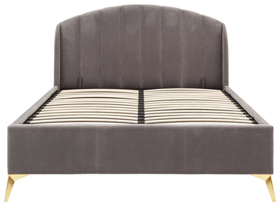 Pettine End Lift Ottoman Bed - Grey & Gold – GFW