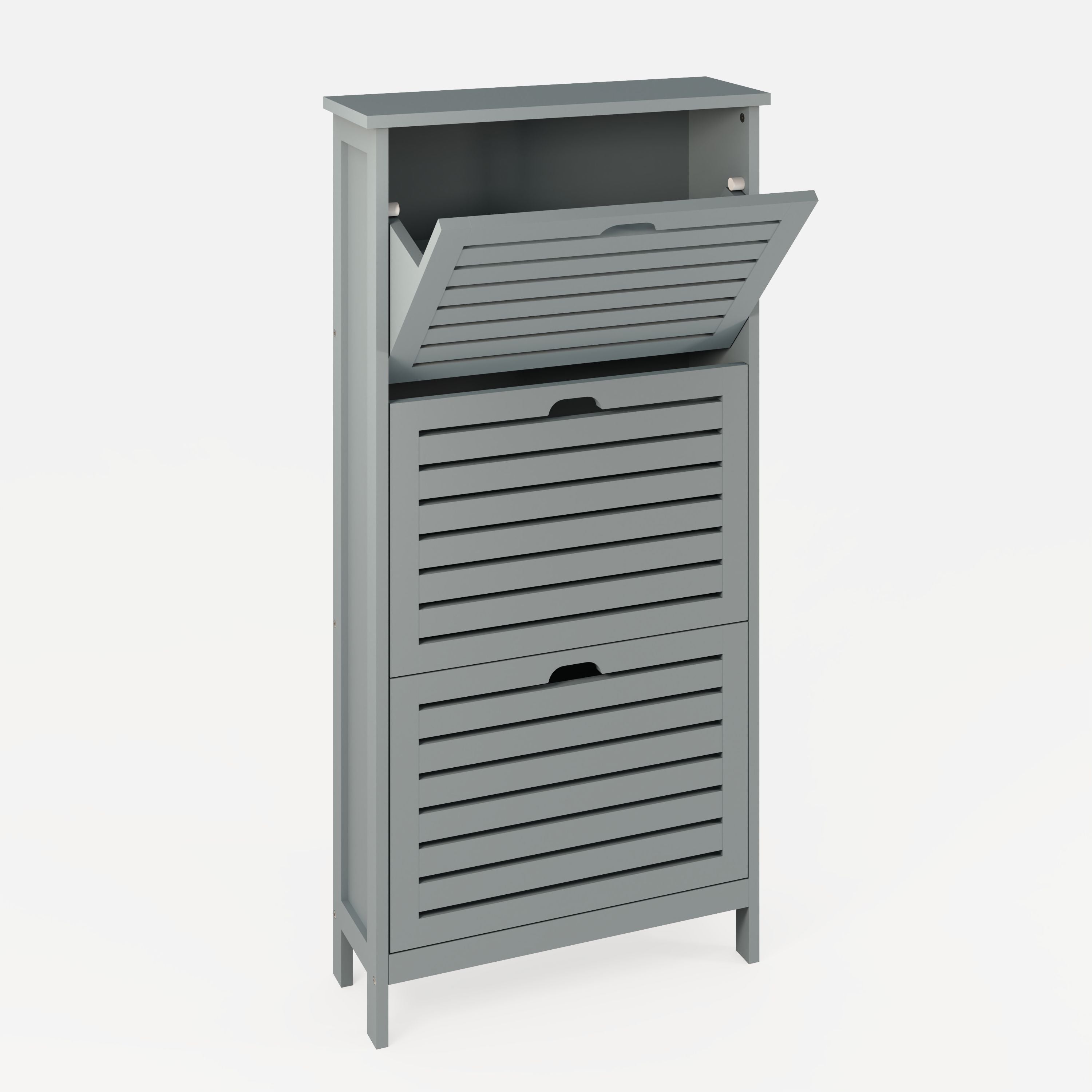 Bergen Three Tier Shoe Cabinet – Grey