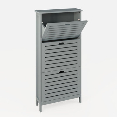 Bergen Three Tier Shoe Cabinet – Grey