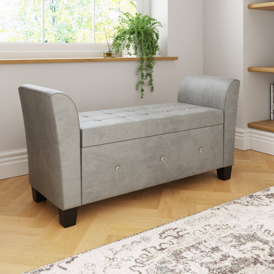 Verona Diamante Window Seat Grey Chenille – GFW, view 4