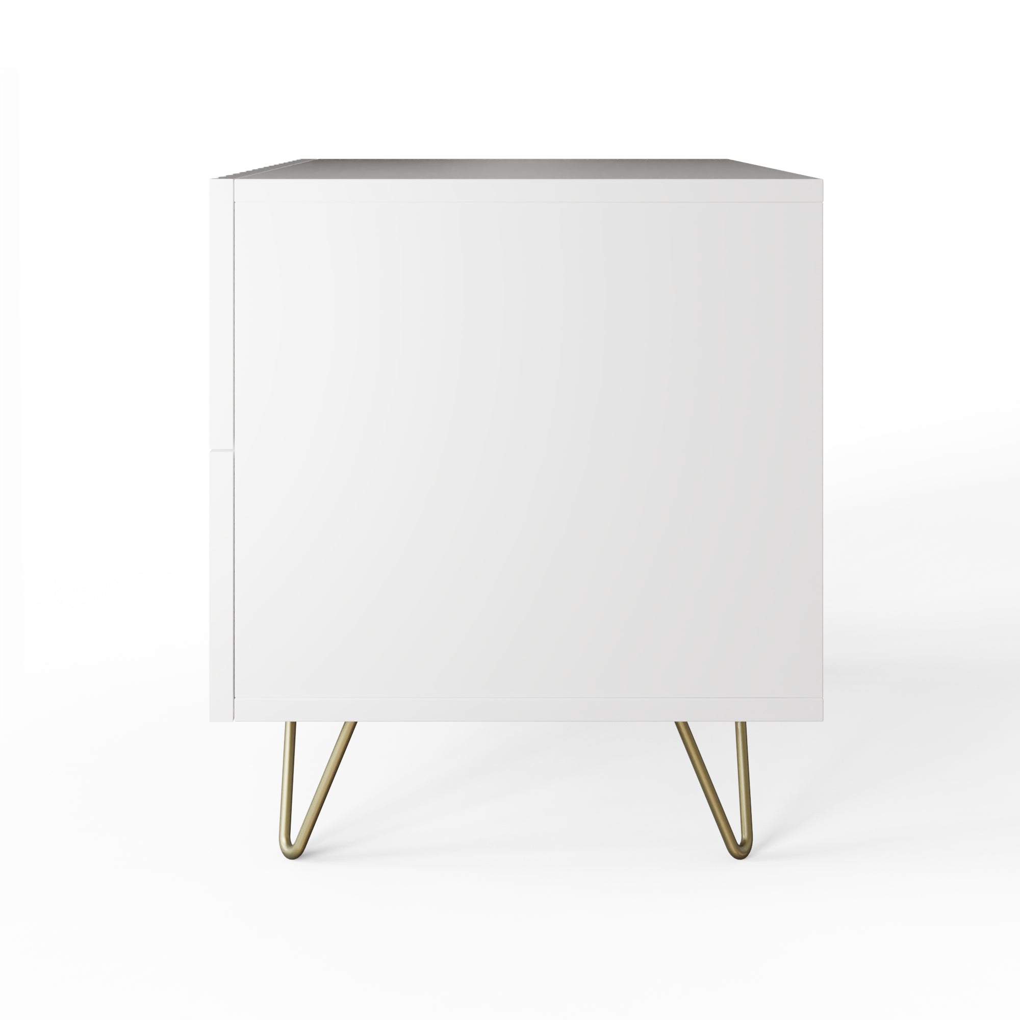 Thalia 2 Drawer Bedside Table – White