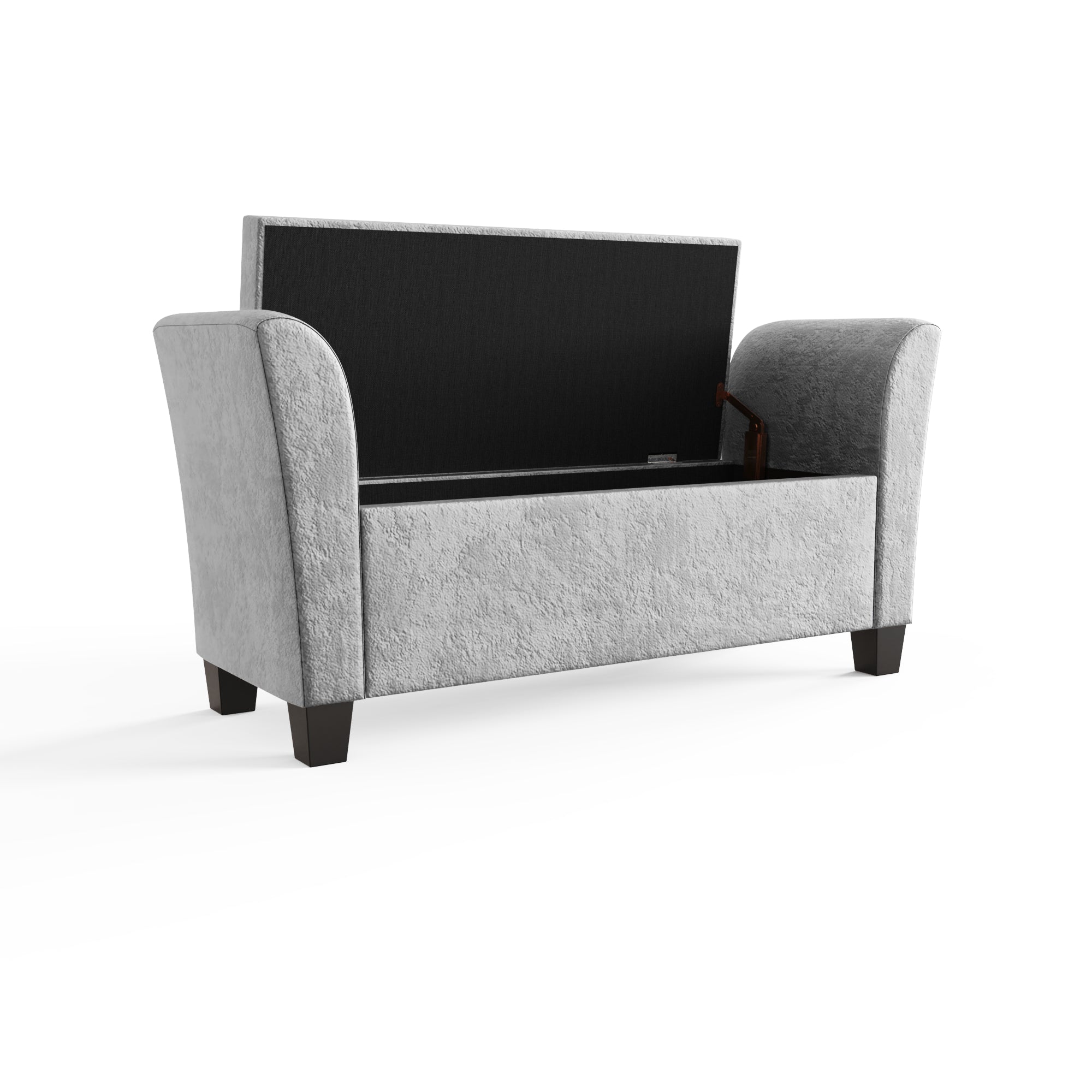 Verona Window Seat Grey Crushed Velvet – GFW, view 6
