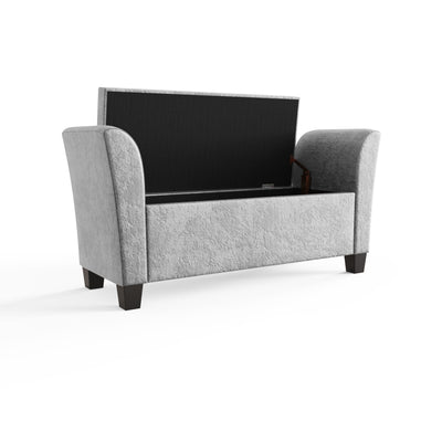 Verona Window Seat Grey Crushed Velvet – GFW, view 6