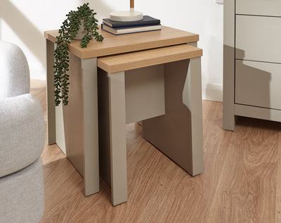 Lancaster Nesting Tables Grey – GFW, view 3