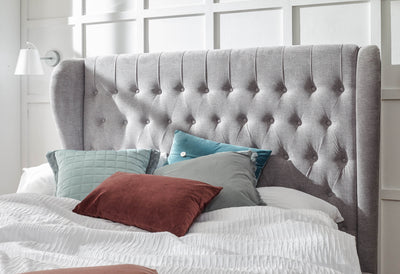 Dakota Ottoman Bed With Solid Base Platinum – GFW, view 7