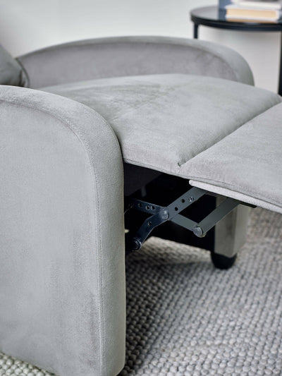 Vivo Grey Chenille Reclining Arm Chair – Julian Bowen, view 10