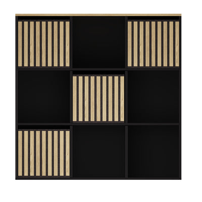 Kube 3X3 Storage Kube Black/Medium Oak – GFW, view 3